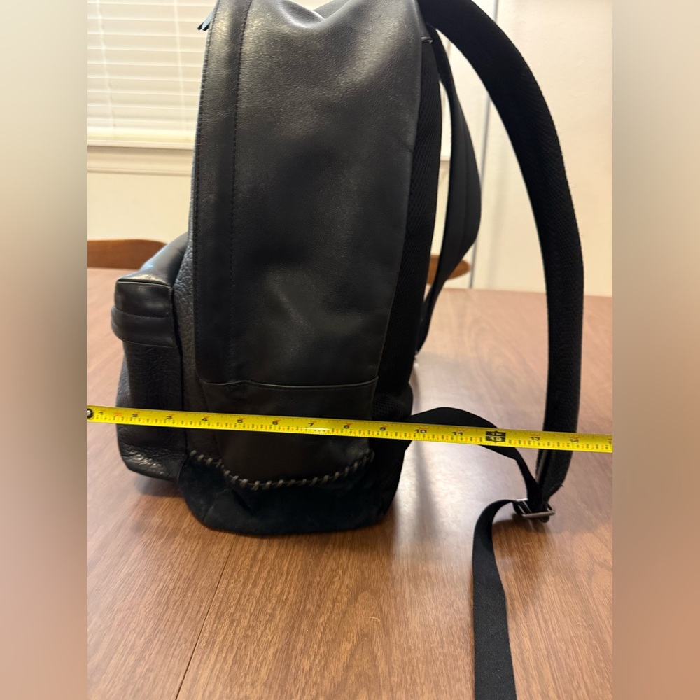 Coach Black and Gray Striped Leather Backpack - Picture 11 of 12